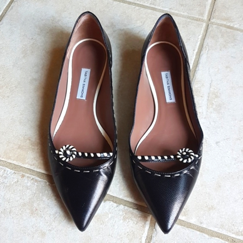 TABITHA SIMMONS Leather Flats Shoes Size 37.5